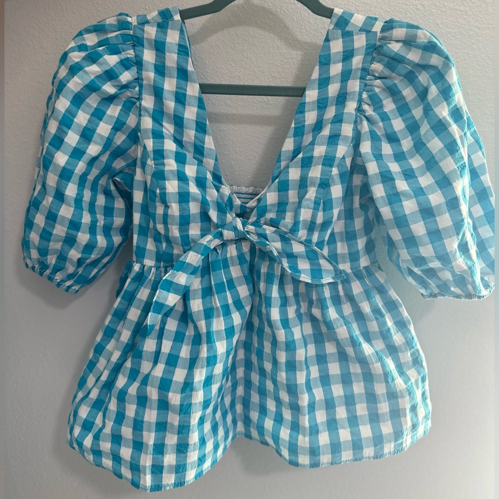 Lilly Pulitzer Sarafina Short Sleeve in Turquoise Oasis- Crinkle Gingham!